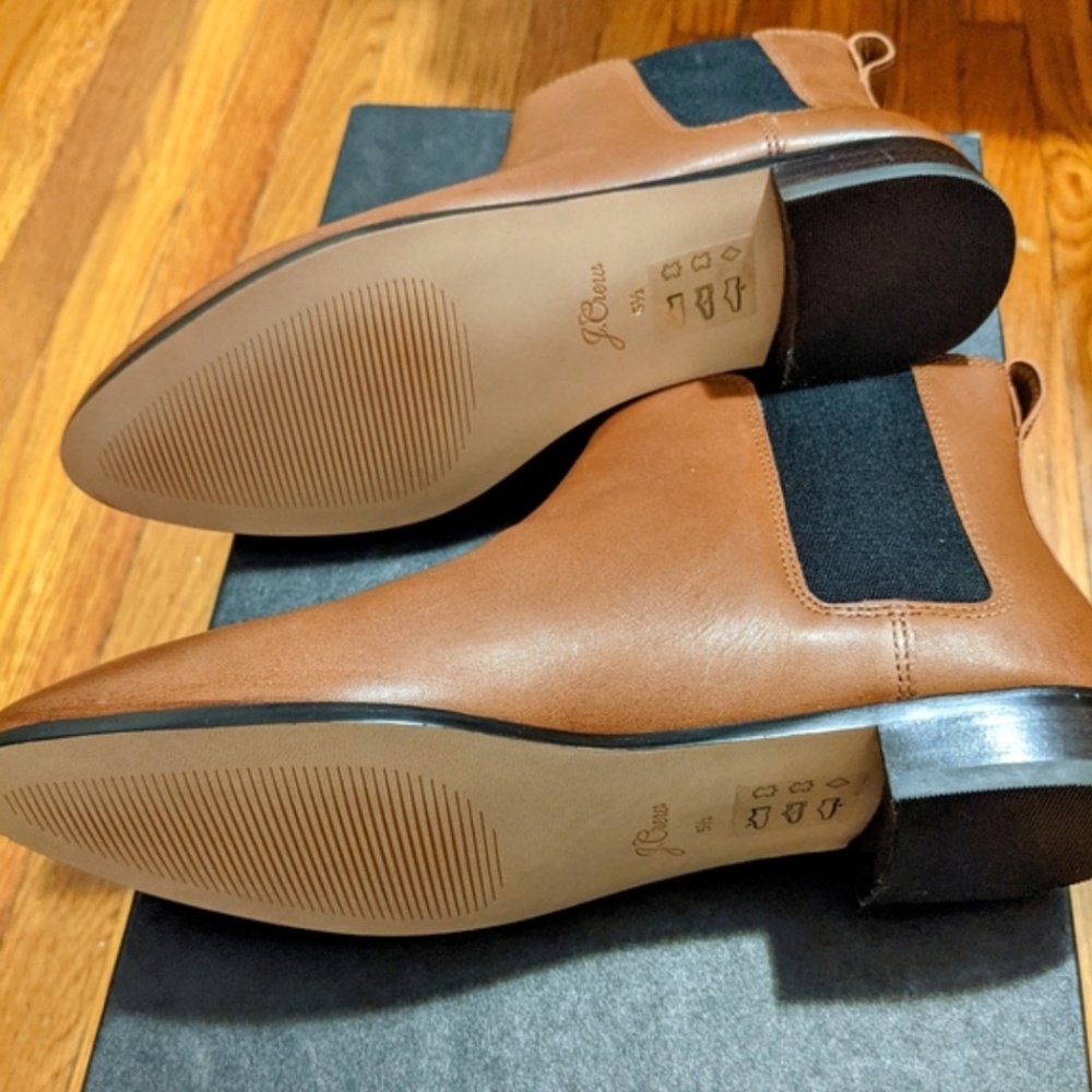 J.Crew Pull-on Leather Chelsea Boots New Size 5.5 NEW - Picture 5 of 5